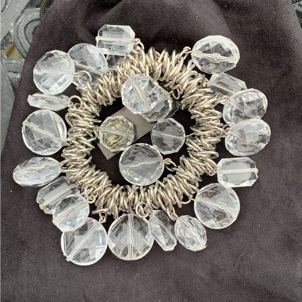 🆕 R. J. Graziano Faceted Beads Bracelet Silver Stretch Wire
